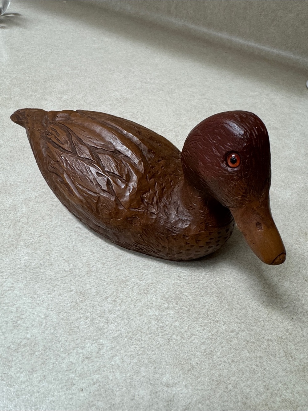 Vintage duck hand carved